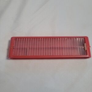 Hasbro Vintage Red Roll Top Pencil Case Made In USA *Rare*